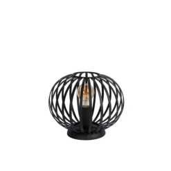 Lucide MANUELA - Tafellamp - Ø 25,5 cm - 1xE27 - Zwart