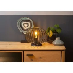 Lucide MANUELA - Tafellamp - Ø 25,5 cm - 1xE27 - Zwart