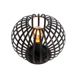 Lucide MANUELA - Tafellamp - Ø 25,5 cm - 1xE27 - Zwart