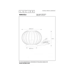 Lucide MANUELA - Tafellamp - Ø 25,5 cm - 1xE27 - Groen