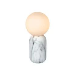 Lucide MARBOL Tafellamp-Wit-Ø15-1xE27-25W-Metaal