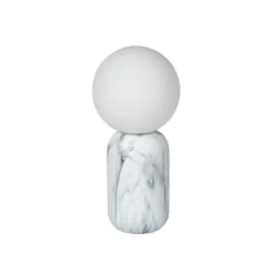 Lucide MARBOL Tafellamp-Wit-Ø15-1xE27-25W-Metaal