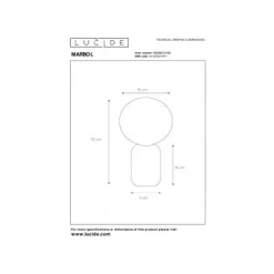 Lucide MARBOL Tafellamp-Zwart-Ø15-1xE27-25W-Metaal