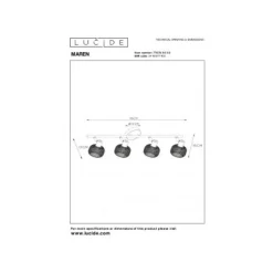 Lucide MAREN - Plafondspot - 4xE14 - Mat Goud / Messing Lucide