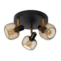Lucide MAREN - Plafondspot - 3xE14 - Mat Goud / Messing Lucide