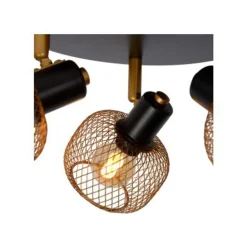 Lucide MAREN - Plafondspot - 3xE14 - Mat Goud / Messing Lucide