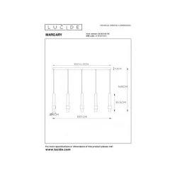 Lucide MARGARY Hanglamp-Koffie-LED Dimb.-4,2W-2700K