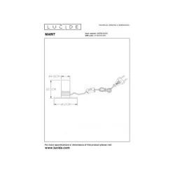 Lucide MARIT - Tafellamp - Ø 10 cm - 1xE27 - Mat Goud / Messing Lucide