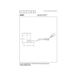 Lucide MARIT - Tafellamp - Ø 10 cm - 1xE27 - Zwart Lucide