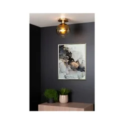 Lucide MARIUS - Plafonnière - 1xE27 - Mat Goud / Messing