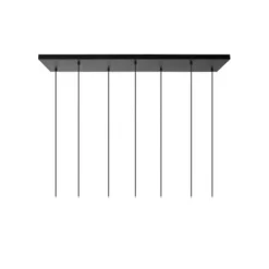 Lucide MARIUS Hanglamp-Zwart-7xE27-40W-Glas