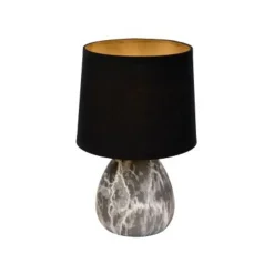 Lucide MARMO - Tafellamp - Ø 16 cm - 1xE14 - Zwart