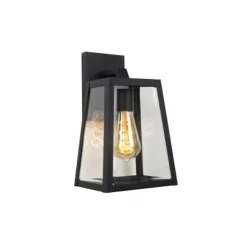 Lucide MATSLOT - Wandlamp Buiten - E27 - IP23 - Zwart