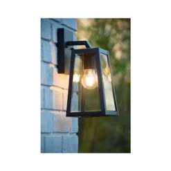 Lucide MATSLOT - Wandlamp Buiten - E27 - IP23 - Zwart