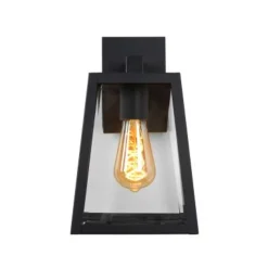 Lucide MATSLOT - Wandlamp Buiten - E27 - IP23 - Zwart