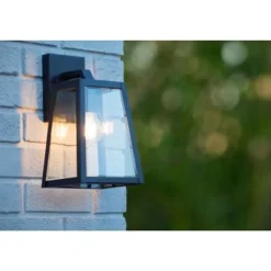 Lucide MATSLOT - Wandlamp Buiten - E27 - IP23 - Zwart