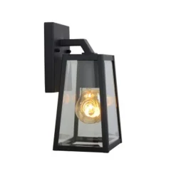Lucide MATSLOT Wandlicht IP23 E27 H25cm Zwart