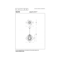 Lucide MAURO Hanglamp Kinder-Groen-1xE27-40W-MDF