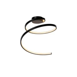 Lucide MAXENCE - Plafonnière - Ø 46 cm - LED Dimb. - 1x24W 3000K - 3 StepDim - Zwart