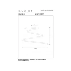 Lucide MAXENCE - Plafonnière - Ø 46 cm - LED Dimb. - 1x24W 3000K - 3 StepDim - Zwart