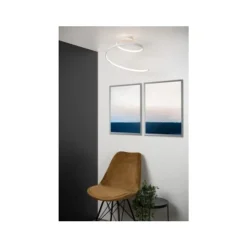 Lucide MAXENCE - Plafonnière - Ø 46 cm - LED Dimb. - 1x24W 3000K - 3 StepDim - Wit