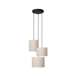 Lucide MAYA Hanglamp-Beige-Ø46-3xE27-40W-Katoen