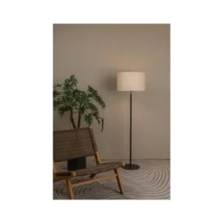 Lucide MAYA Vloerlamp-Beige-Ø45-1xE27-40W-Katoen