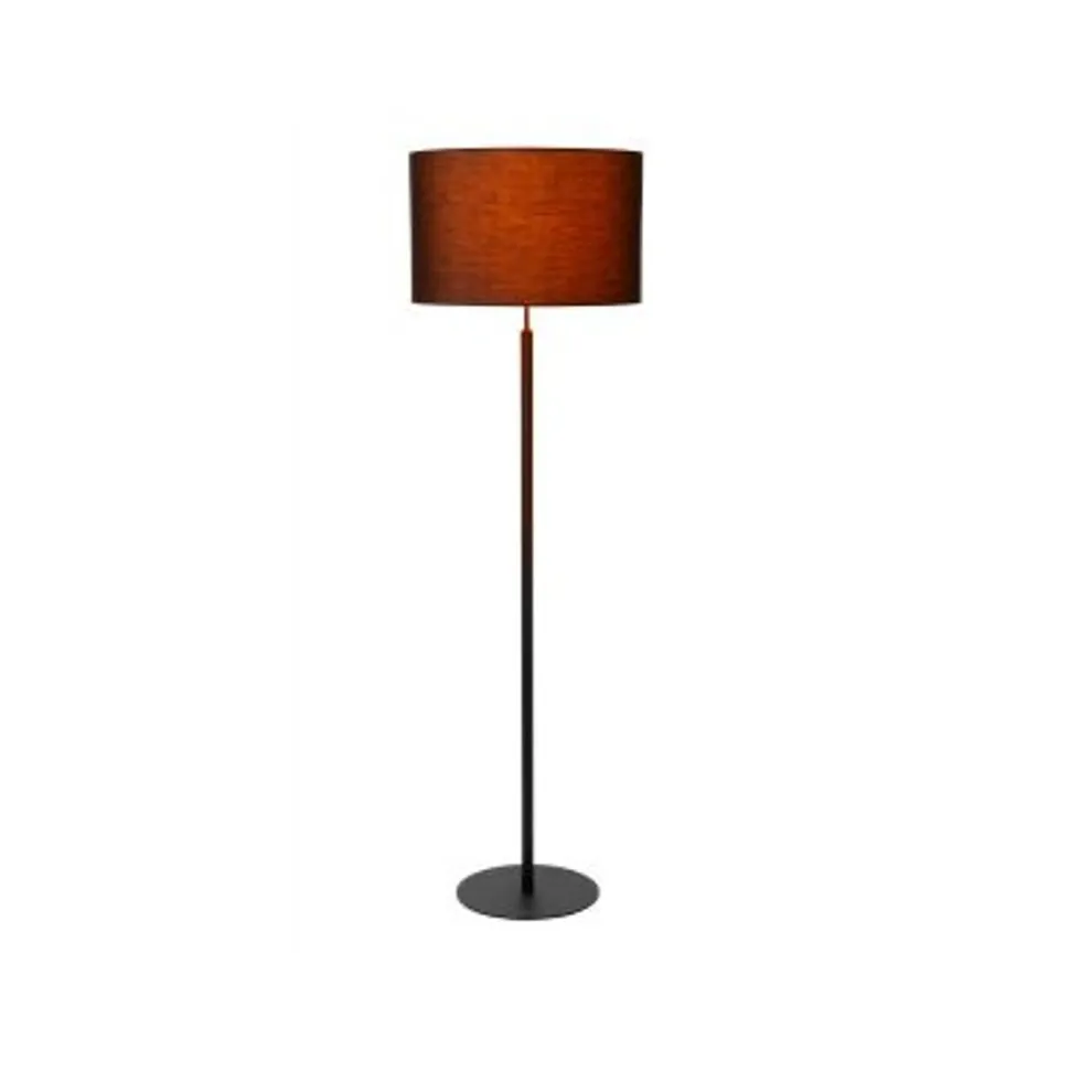 Lucide MAYA Vloerlamp-Zwart-Ø45-1xE27-40W-Katoen