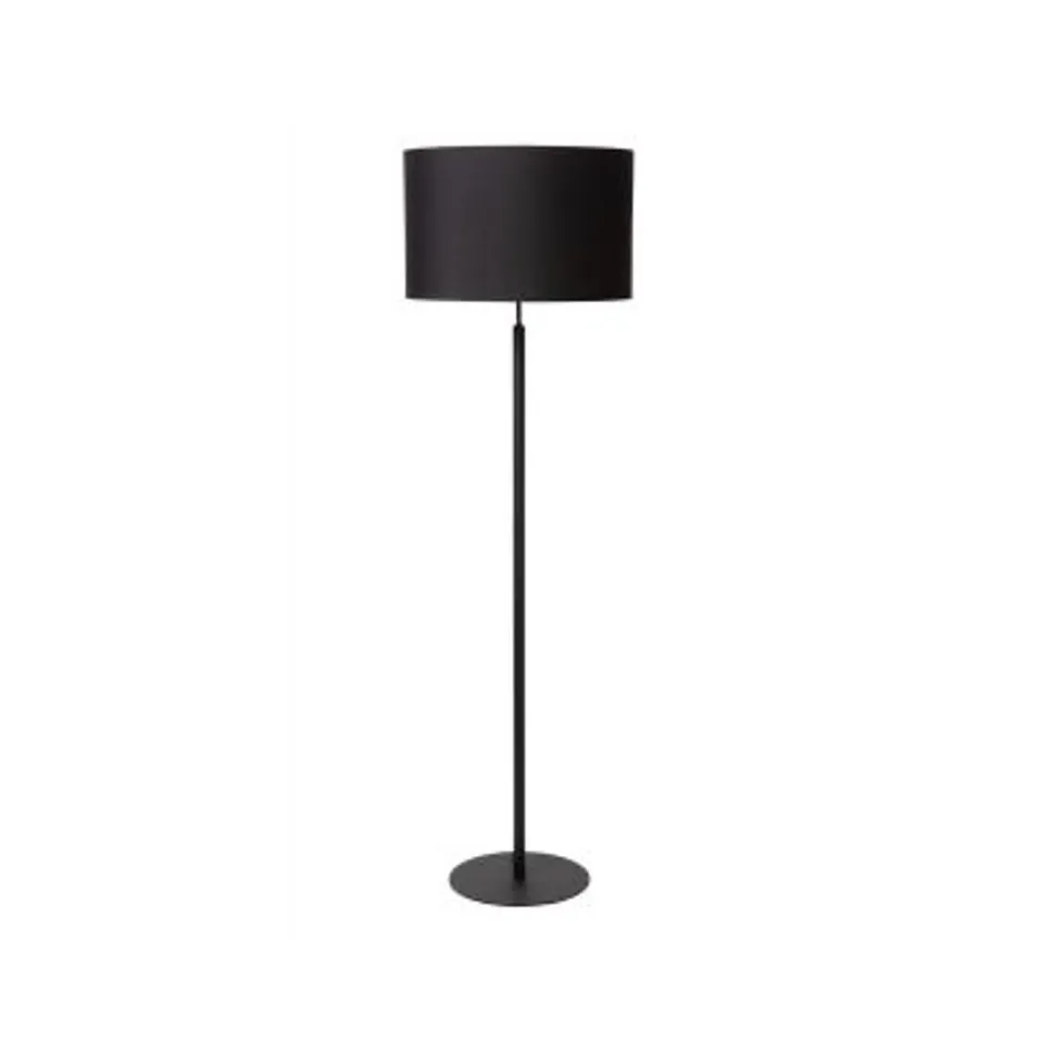 Lucide MAYA Vloerlamp-Zwart-Ø45-1xE27-40W-Katoen