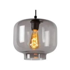 Lucide MEDINE - Hanglamp - Ø 25 cm - 1xE27 - Fumé Lucide