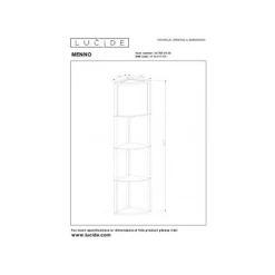 Lucide MENNO Vloerlamp-Zwart-1xE27-60W-MDF