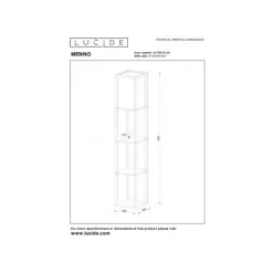 Lucide MENNO Vloerlamp-Zwart-1xE27-60W