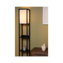 Lucide MENNO Vloerlamp-Zwart-1xE27-60W