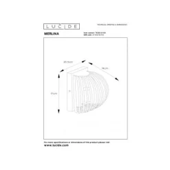 Lucide MERLINA - Wandlamp Kinderkamer - 1xE14 - Roze