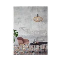 Lucide MESH - Hanglamp - Ø 45 cm - 1xE27 - Mat Goud / Messing