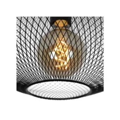 Lucide MESH - Plafonnière - Ø 45 cm - 1xE27 - Zwart