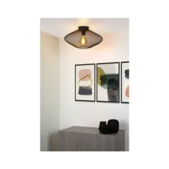 Lucide MESH - Plafonnière - Ø 45 cm - 1xE27 - Zwart