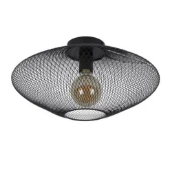 Lucide MESH - Plafonnière - Ø 45 cm - 1xE27 - Zwart