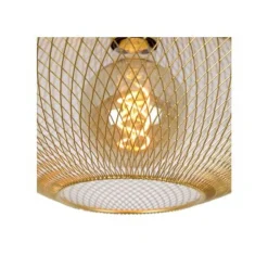 Lucide MESH - Plafonnière - Ø 45 cm - 1xE27 - Mat Goud / Messing