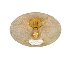 Lucide MESH - Plafonnière - Ø 45 cm - 1xE27 - Mat Goud / Messing