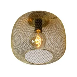 Lucide MESH - Plafonnière - Ø 30 cm - 1xE27 - Mat Goud / Messing