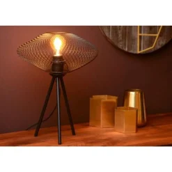 Lucide MESH - Tafellamp - Ø 30 cm - 1xE27 - Zwart