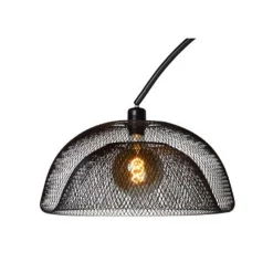 Lucide MESH - Vloerlamp - Ø 46 cm - 1xE27 - Zwart
