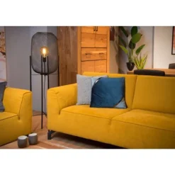 Lucide MESH - Vloerlamp - Ø 35 cm - 1xE27 - Zwart