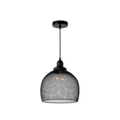 Lucide MESH Pendel E27 Ø28cm H 32cm Zwart