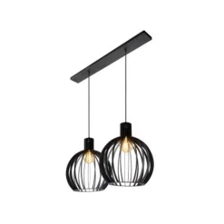 Lucide MIKAELA - Hanglamp - Ø 35 cm - 2xE27 - Zwart