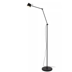 Lucide MILNE - Vloerlamp - LED Dimb. - 1x8W 2700K - Zwart
