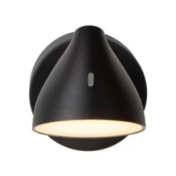 Lucide MILNE Wandlamp-Zwart-LED Dimb.-6W-2700K-12V-Metaal