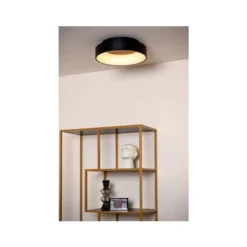 Lucide MIRAGE Plafonnière-Zwart-Ø38-LED Dimb.-22W-2700K