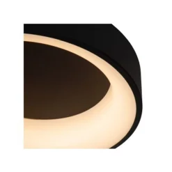Lucide MIRAGE Plafonnière-Zwart-Ø38-LED Dimb.-22W-2700K